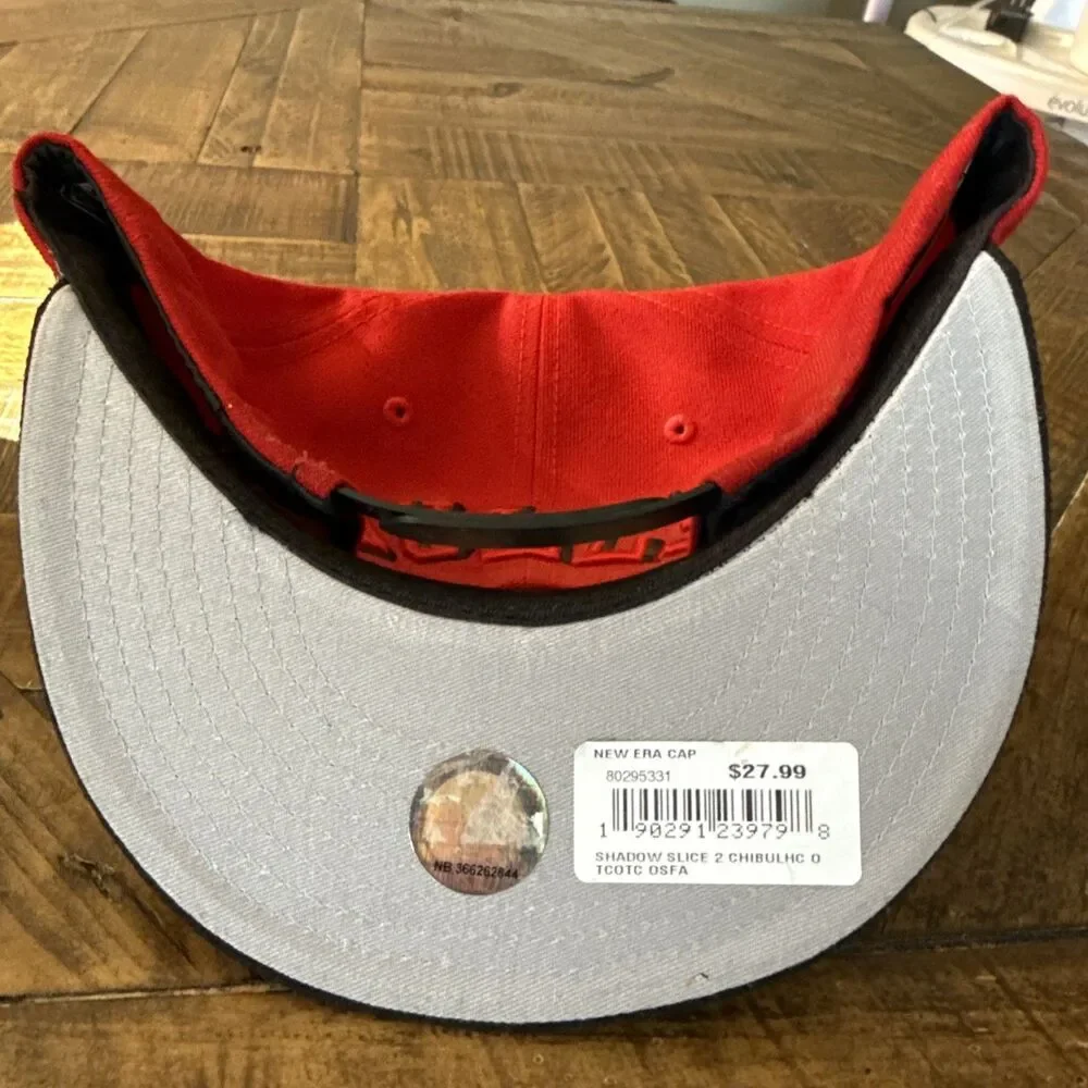 Chicago Bulls New Era 9FIFTY Snapback Red Black Two Tone Adjustable Hat Cap